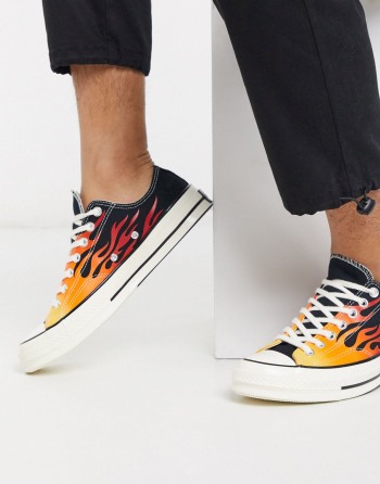 Converse Archive Flame Print Chuck 70 Ox Crne - Muške Tenisice | 20197BIVX